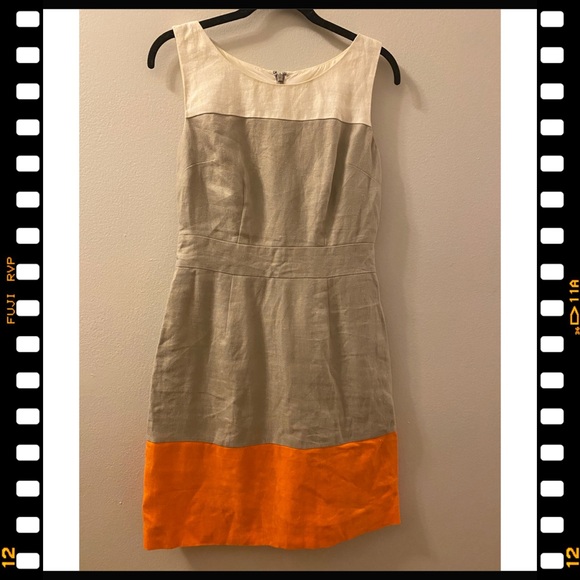 Linen Summer A-line work dress - Picture 1 of 3